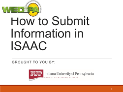 How to Complete a WEDnetPA Inquiry