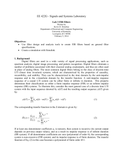 EE 422G Laboratory Exercise - University of Kentucky College of