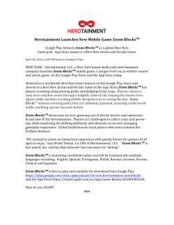 Herotainment Launches New Mobile Game Zoom Blocks&trade;