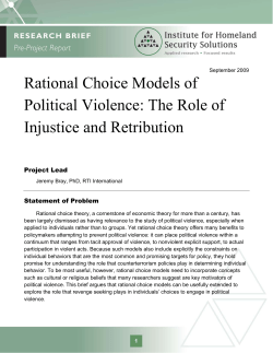 Rational Choice Models of Political Violence: The