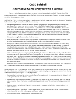 CACD Softball Alternative Games Played with a Softball