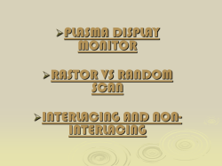 PLASMA DISPLAY MONITOR RASTOR VS RANDOM SCAN