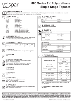 860 Series 2K Polyurethane Single Stage Topcoat
