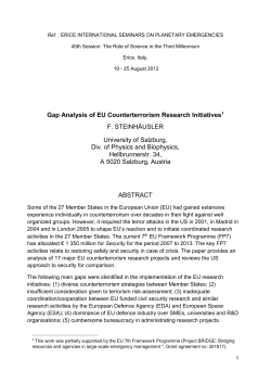 terrorism threat assessment for the EU. 45