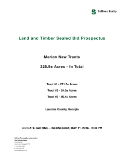 New Sealed Bid Sale - Sullivan Forestry Consultants, Inc.