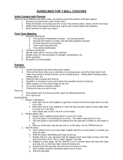 guidelines for t-ball coaches