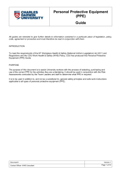 Personal Protective Equipment (PPE)