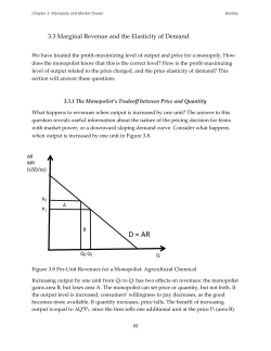 3.3 Marginal Revenue and the Elasticity of