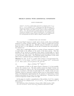 SIEGEL`S LEMMA WITH ADDITIONAL CONDITIONS 1. Introduction