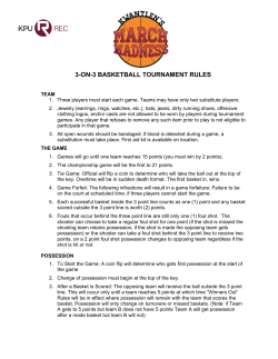 3-ON-3 BASKETBALL TOURNAMENT RULES