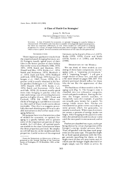 A Class of Patch-Use Strategies` Three important qualitative results