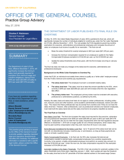 The Department Of Labor Publishes Its Final Rule On Overtime May