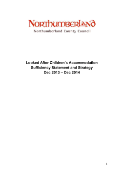 Looked After Children`s Accommodation Sufficiency Statement and