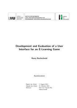 Development and Evaluation of a User Interface for an E