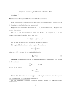 Empirical likelihood/distribution with Tied data
