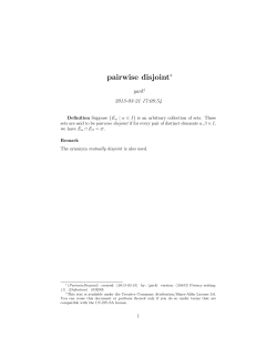 pairwise disjoint