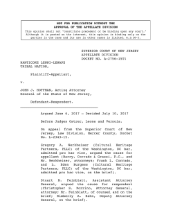 SUPERIOR COURT OF NEW JERSEY APPELLATE DIVISION
