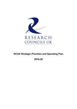 Strategic Priorities and Spending Plan