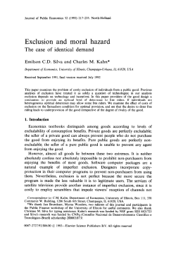Exclusion and moral hazard