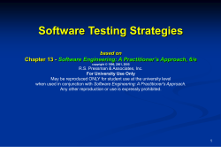 Software Testing Strategies/Techniques