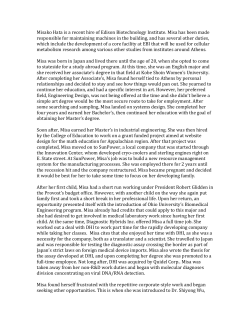 Misako Hata is a recent hire of Edison Biotechnology Institute. Misa