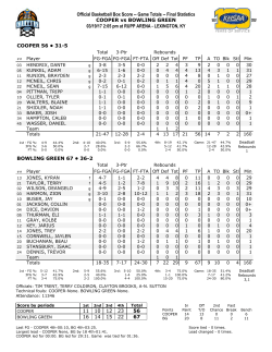 Official Basketball Box Score -- Game Totals -- Final