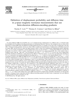 Definition of displacement probability and diffusion time in q