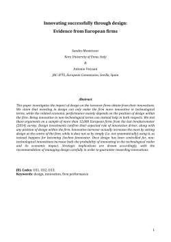 Innovating successfully through design: Evidence from European firms