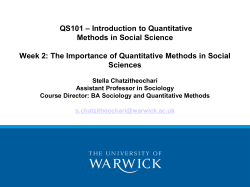 The Importance of Quantitative Methods in Social Science