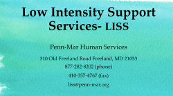 Low Intensity Support Services- LISS
