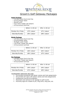 2017 Groom`s golf getaway - Whitetail Ridge Golf Club