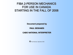 FEDERATION 2-PERSON MECHANICS