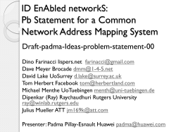 ID EnAbled networkS: Pb Statement for a Common Network
