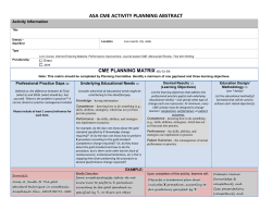 asa cme activity planning abstract