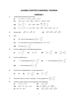 bonomial home work
