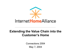 Internet Home Alliance Overview