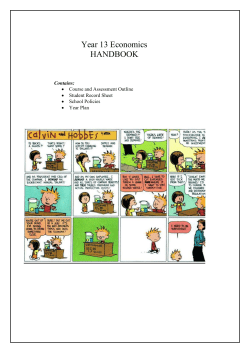 Form 6 Economics Course and Assessment Outline.