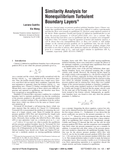 Similarity Analysis for Nonequilibrium Turbulent Boundary Layers*