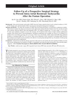Follow-Up of a Prospective Surgical Strategy to Prevent Intra