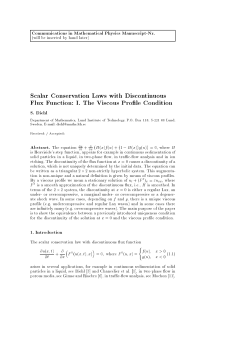 Scalar Conservation Laws with Discontinuous Flux Function: I. The