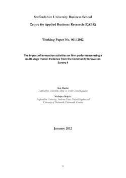 The impact of innovation activities on firm performance using a multi