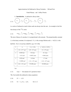 Approximations for Radioactive Decay Formulas