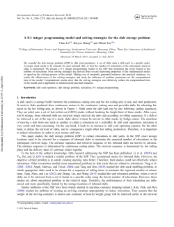 A 0-1 integer programming model and solving strategies for the slab