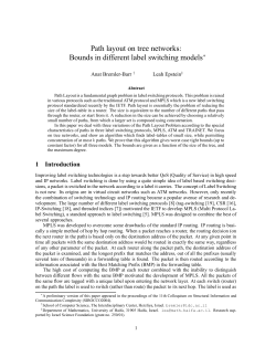 Path layout on tree networks