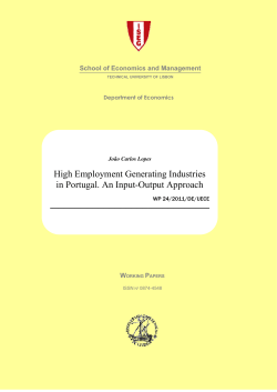 High Employment Generating Industries in Portugal. An Input