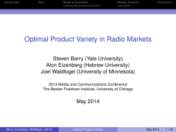 Optimal Product Variety in Radio Markets