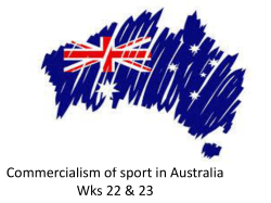 Government policy and commercialism of sport in Ausrtrailia