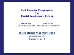 Bank Executive Compensation And Capital Requirements Reform