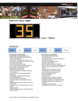 FAIR-PLAY FIELD TIMER Model: T-0636-2 - Fair