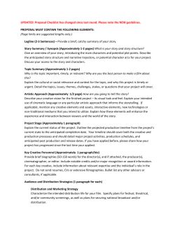 UPDATED: Proposal Checklist has changed since last round